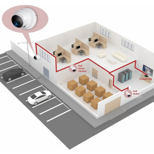 TRENDnet TV-IP1515PI 5 Megapixel IndoorOutdoor Network Camera - Color - Dome - White - TAA Compliant - 9843 ft 30 m Infrared Night TV-IP1515PI
