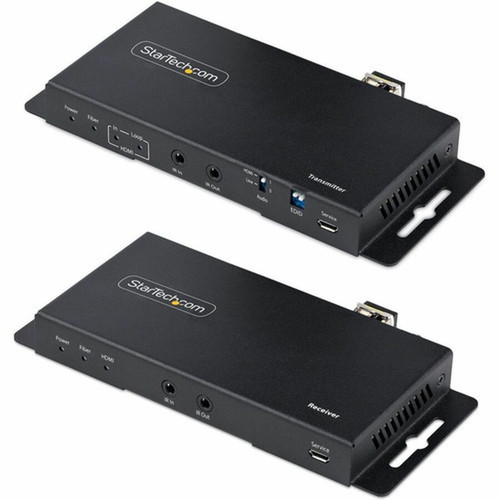 StarTechcom 4K HDMI over Fiber Extender Kit 4K 60Hz 3300ft 1km Single Mode1000ft 300m Multimode LC Fiber Optic HDR IR - HDMI ST121HD20FXA2