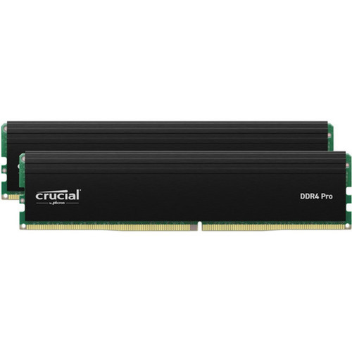 Crucial Pro 64GB DDR4 SDRAM Memory Module - For Desktop PC - 64 GB 2 x 32GB - DDR4-3200PC4-25600 DDR4 SDRAM - 3200 MHz - CL22 - V - CP2K32G4DFRA32A
