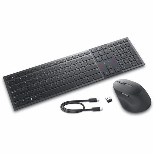 Dell Premier KM900 Keyboard and Mouse - USB Type A Scissors Wireless BluetoothRF 51 240 GHz Keyboard - Graphite - USB Type A Mouse KM900-GR-US