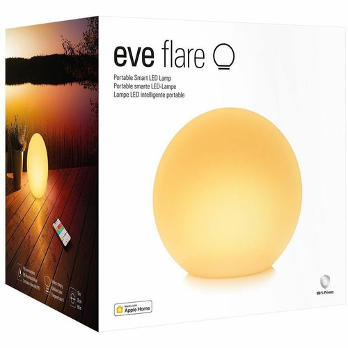 Eve Smart Home - Portable Mood Light - LED Bulb - Wireless Charging, Water Resistant, Handle, Bluetooth - 90 lm Lumens - for Outdoor (Fleet Network)