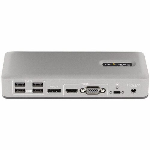 StarTechcom Dual-Monitor USB-C Docking Station DisplayPort  HDMIVGA Multi Monitor Dock up to 4K 60Hz USB-C Dock 7x USB Hub 85W 101N-USBC-DOCK