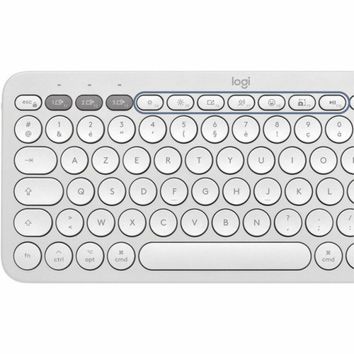 Logitech Pebble 2 Combo for Mac Wireless Keyboard and Mouse - USB Type A Wireless Bluetooth Keyboard - Tonal White - USB Type A Mouse 920-012201