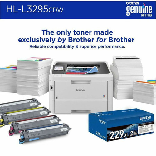 Brother HL-L3295CDW Desktop Wireless Laser Printer - Color - 31 ppm Mono  31 ppm Color - 2400 x 600 dpi class - Automatic Duplex - - HLL3295CDW