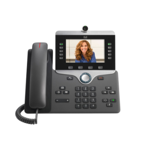 CP8845MPP Multiplatform VoIP SIP video telephone integrated 720p camera 2 x Gigabit Ethernet PoE required AC optional 5 inch colour WVGA backlit LCD Bluetooth 41 RJ9 headset jack Optional AC power supply