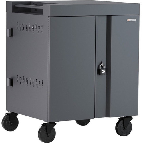 Bretford CUBE Cart - 2 Shelf - 4 Casters - 5 127 mm Caster Size - Steel - 30 Width x 265 Depth x 375 Height - Tangerine - For TVC36PAC-TAG