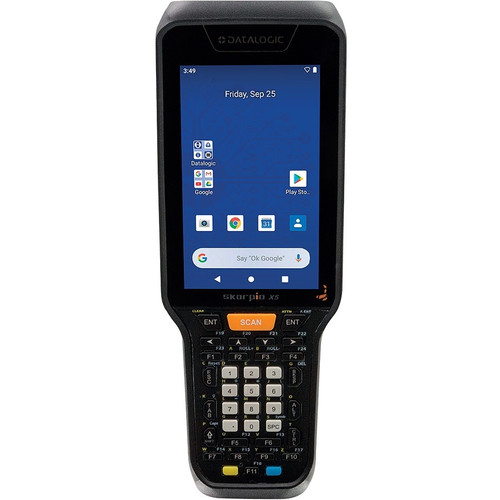 Datalogic Skorpio X5 Handheld Terminal - 4 GB RAM - 64 GB Flash - 4.3" Function Numeric Keyboard - Android 10 - Wireless LAN - - (Fleet Network)