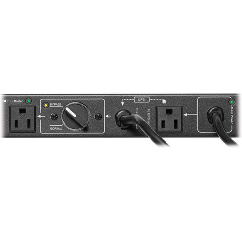 Tripp Lite by Eaton PDUB151U 6-Outlets PDU - Manual Bypass - NEMA 5-15P - 6 x NEMA 5-15R - 120 V AC - 1U - Horizontal - Rack-mountable PDUB151U