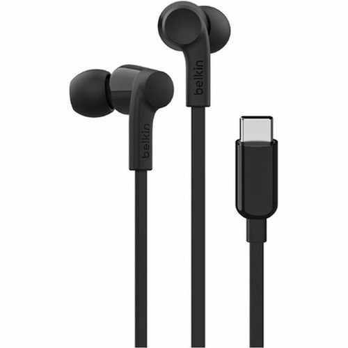 Belkin SoundForm Wired Earbuds with USB-C Connector - USB Type C - Wired - Earbud - Binaural - In-ear - 4 ft Cable - Black G3H0002btBLK