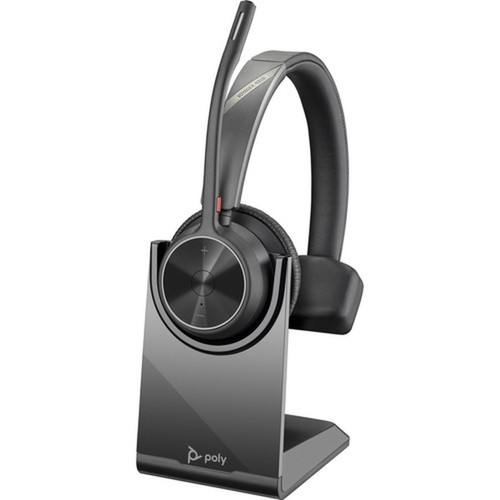 Poly Voyager 4300 UC 4310 Headset - Mono - USB Type A - Wireless - Bluetooth - 164 ft - 20 Hz - 20 kHz - On-ear - Monaural - Ear-cup - 77Y92AA