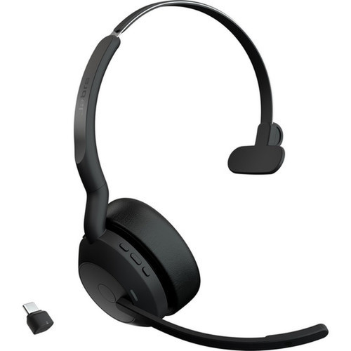 Jabra Evolve2 55 Headset - Mono - Wireless - Bluetooth - 984 ft - 20 Hz - 20 kHz - On-ear - Monaural - Supra-aural - MEMS Technology 25599-889-899-01