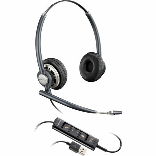 Poly EncorePro 725 USB-A Stereo Headset TAA - Stereo - USB Type A - Wired - On-ear - Binaural - Ear-cup - 29 ft Cable - Noise - Noise 783M6AA
