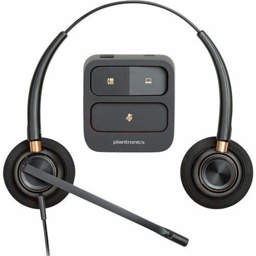 Poly EncorePro 520 with Quick Disconnect Binaural Headset TAA - Stereo - Mini-phone 35mm - Wired - 20 Hz - 10 kHz - Over-the-head 783P6AAABA