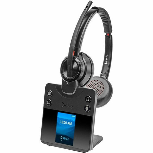 Poly Savi 8400 Office 8420 Headset - Stereo - Wireless - BluetoothDECT - 5906 ft - 20 Hz - 20 kHz - On-ear Over-the-head - Binaural 8L7F2AAABA