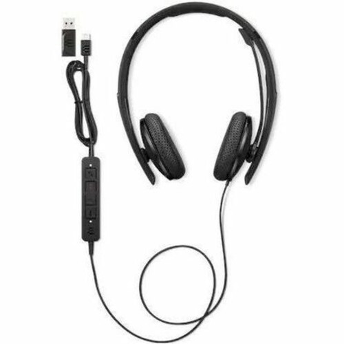 Lenovo Wired VoIP Headset UC - Stereo - USB Type C - Wired - 22 Kilo Ohm - 20 Hz - 20 kHz - On-ear Over-the-head - Binaural - - ft 4XD1M39028
