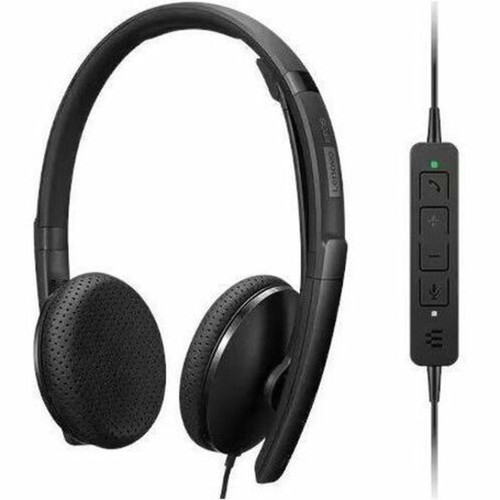 Lenovo Wired VoIP Headset UC - Stereo - USB Type C - Wired - 22 Kilo Ohm - 20 Hz - 20 kHz - On-ear Over-the-head - Binaural - - ft 4XD1M39028