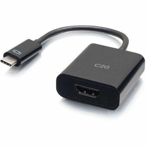 C2G USB-C to HDMI AudioVideo Adapter Converter - 4K 60Hz - Black - 1 x USB Type C - Male - 1 x HDMI Digital AudioVideo - Female - x C2G26935