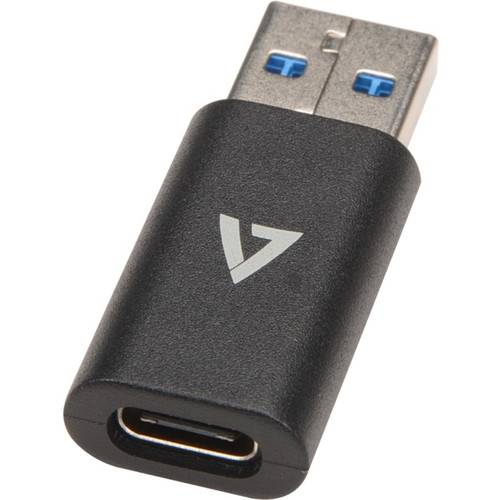 V7 USB A Male to USB-C Female USB 3.2 Gen2 10 Gbps Black - USB 3.0 Type A Male - 1 x Type C USB 3.2 (Gen 1) USB Female - Black (Fleet Network)