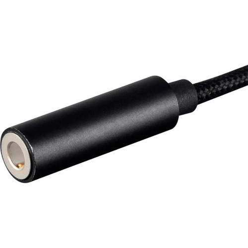 Monoprice MFi Certified Lightning to 35mm Audio Adapter Nylon Braid Black - LightningMini-phone Audio Cable for Audio Device - 1 36444