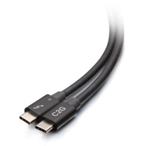 C2G 2.5ft Thunderbolt 4 Cable - USB C - 40Gbps - M/M - 2.5 ft Thunderbolt 4 A/V Cable for Smartphone, Notebook, Tablet, Computer, - 1 (Fleet Network)