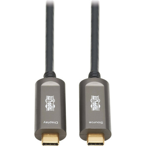 Tripp Lite by Eaton USB-C to USB-C Fiber Active Optical Cable MM Black 15 m 49 ft - 492 ft USB-C Cable for HDTV U420F-15M-V