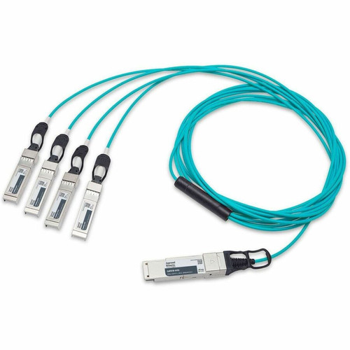 Approved Networks 40G QSFP+ AOC Cable (QSFP+ to 4 x SFP+) Breakout - 32.8 ft Fiber Optic Network Cable for Network Device - First End: (Fleet Network)