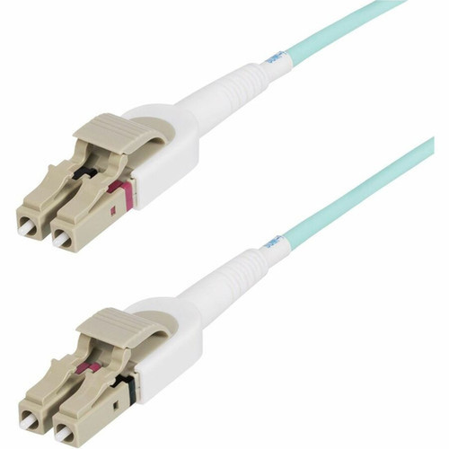 StarTechcom 5m 15ft LC to LC UPC OM4 Switchable Fiber Optic Cable 50125microm 100G Networks Toolless Polarity Switching - 450FBLCLC5SW