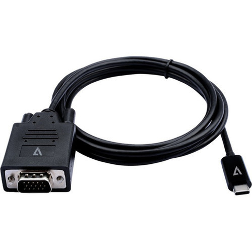 V7 USB-C to VGA Adapter Cable 2m 66 ft - 66 ft USBVGA Video Cable for Computer Video Device Notebook Tablet Mobile Device - 1 V7UCVGA-2M