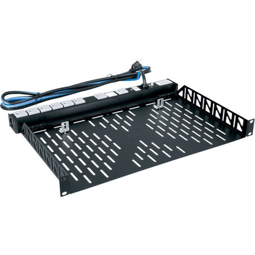 Middle Atlantic U1V4 Rack Shelf - 1U Rack Height1006 25559 mm Rack Depth - Rack-mountable - Black Powder Coat - Steel - 1588 kg U1V-4