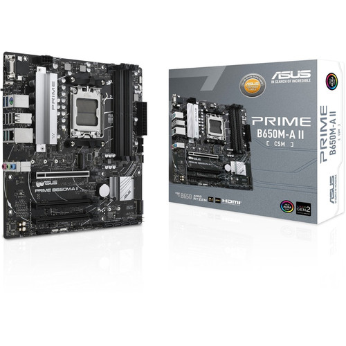 Asus Prime B650M-A II-CSM Gaming Desktop Motherboard - AMD B650 Chipset - Socket AM5 - Micro ATX - Ryzen 7 Processor Supported - 128 - (Fleet Network)