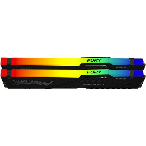 Kingston FURY Beast 64GB 2 x 32GB DDR5 SDRAM Memory Kit - For Desktop PC Motherboard - 64 GB 2 x 32GB - DDR5 5200PC5-41600 DDR5 KF552C40BBAK2-64