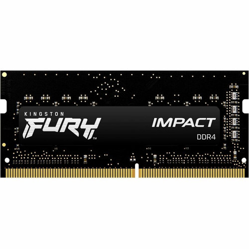 Kingston 16GB (1x16GB) DDR4 3200MT/s CL20 FURY Impact Black PnP - For Notebook - 16 GB (1 x 16GB) DDR4 SDRAM - 3200 MHz Single-rank - (Fleet Network)