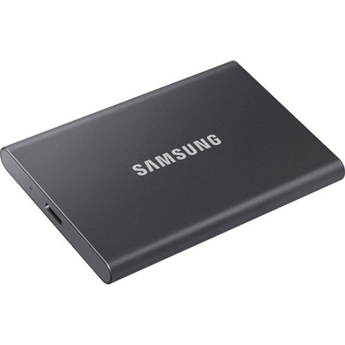 Samsung T7 MU-PC2T0TAM 2 TB Portable Solid State Drive - External - PCI Express NVMe - Titan Gray - Gaming Console Desktop PC - USB MU-PC2T0TAM