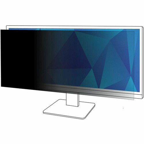 3M Privacy Filter Black, Matte - For 34" Widescreen LCD Monitor - 21:9 - Scratch Resistant, Fingerprint Resistant, Dust Resistant - (Fleet Network)