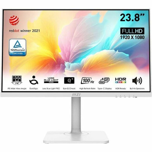 MSI Modern MD2412PW 24" Class Full HD LCD Monitor - 16:9 - 23.8" Viewable - In-plane Switching (IPS) Technology - 1920 x 1080 - Sync - (Fleet Network)