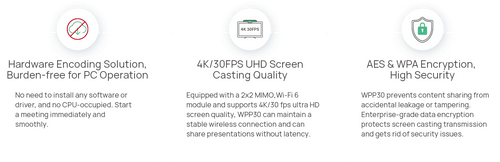 Yealink WPP30 - 4K Wireless Presentation Pod for Seamless Content Sharing