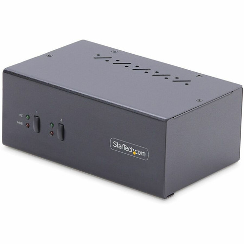 StarTech.com 2-Port Dual-Monitor DisplayPort KVM Switch, 4K 60Hz, 2x USB 5Gbps Ports, Hotkey/Push-Button Switching, TAA Compliant - of (Fleet Network)