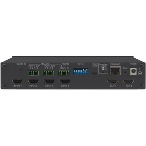 Kramer VS-42H2 4x2 4K HDR HDMI HDCP 22 Matrix Switcher - 4K - Twisted Pair - 4 x 2 - Display - 2 x HDMI Out VS-42H2
