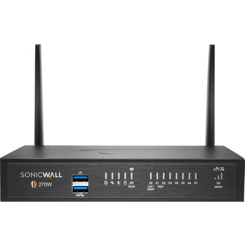 SonicWall TZ270W Network Security/Firewall Appliance - 8 Port - 10/100/1000Base-T - Gigabit Ethernet - Wireless LAN IEEE 802.11ac - - (Fleet Network)