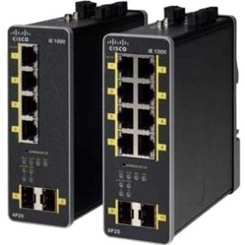 Cisco IE 1000-8P2S-LM Industrial Ethernet Switch - 8 Ports - Manageable - Gigabit Ethernet, Fast Ethernet - 1000Base-X, 10/100Base-TX (Fleet Network)