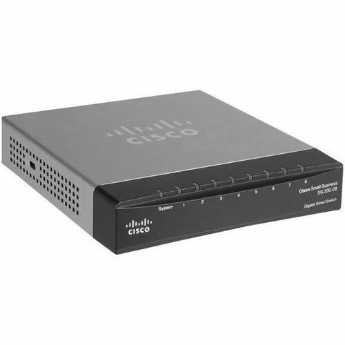 Cisco 200 SG200-08 Ethernet Switch - 8 Ports - Manageable - Gigabit Ethernet, Fast Ethernet - 10/100/1000Base-T - Refurbished - 2 - (Fleet Network)