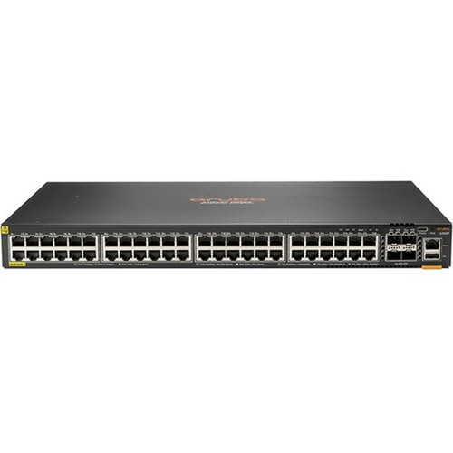 Aruba 6300F 48-port 1GbE Class 4 PoE and 4-port SFP56 Switch - 48 Ports - Manageable - 3 Layer Supported - Modular - 4 SFP Slots - 86 JL665AABA