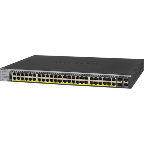 Netgear Gigabit PoE Smart Switches with RemoteCloud Management - 48 Ports - Manageable - Gigabit Ethernet - 101001000Base-TX - 2 GS752TPP-300NAS