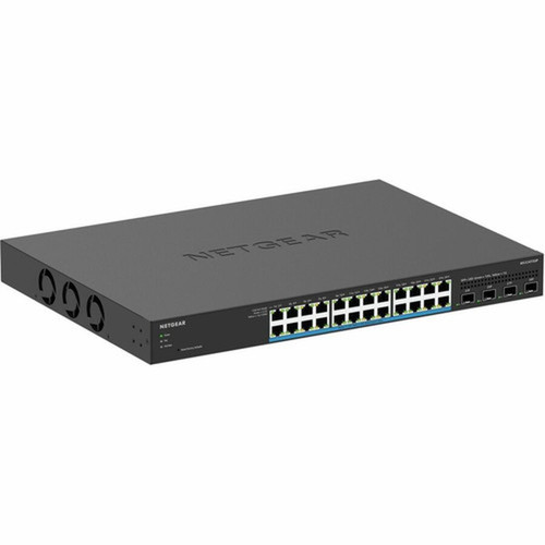Netgear 24-Port Multi-Gigabit 25G Ethernet Ultra60 PoE Smart Switch with 4 SFP Ports - 24 Ports - Manageable - 10 Gigabit - - 4 MS324TXUP-100NAS