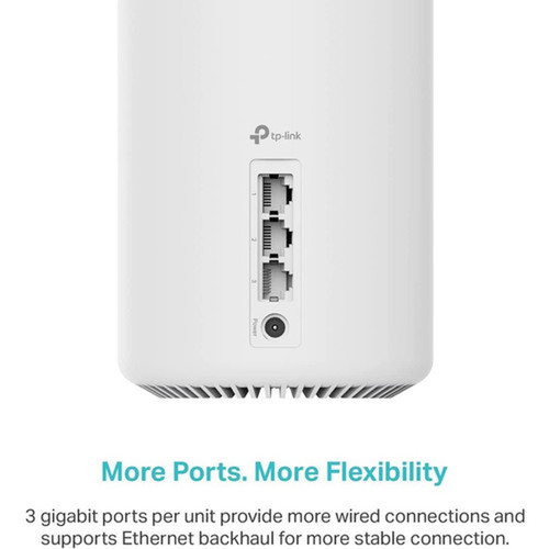 TP-Link Deco XE75 Wi-Fi 6E IEEE 80211ax Ethernet Wireless Router - Tri Band - 240 GHz ISM Band - 6 GHz UNII Band - 4 x Antenna4 x - DECO XE753-PACK