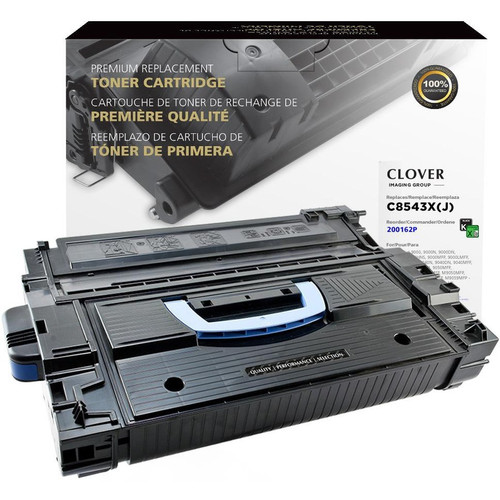 Clover Technologies Remanufactured Extended Yield Laser Toner Cartridge - Alternative for HP, Troy 43X (C8543X, C8543X(J), - Black - (Fleet Network)