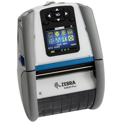Zebra ZQ620 Plus-HC Desktop Industrial Mobile Direct Thermal Printer - Monochrome - LabelReceipt Print - Bluetooth - Near Field - - ZQ62-HUFA004-00