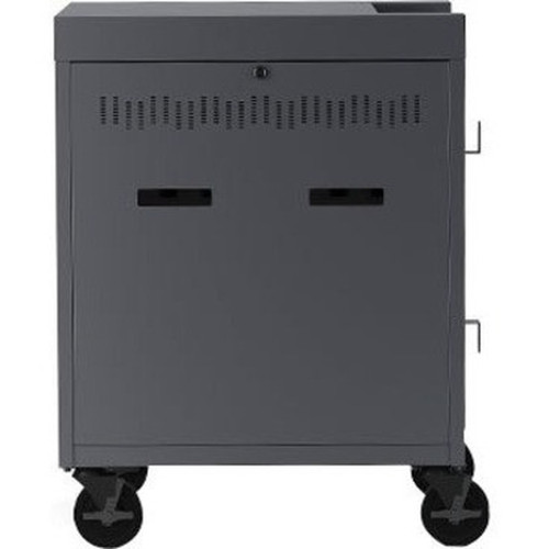 Bretford CUBE Cart - 2 Shelf - Push Handle Handle - 4 Casters - Steel Polypropylene - 30 Width x 265 Depth x 375 Height - Black TVC32PAC-BP