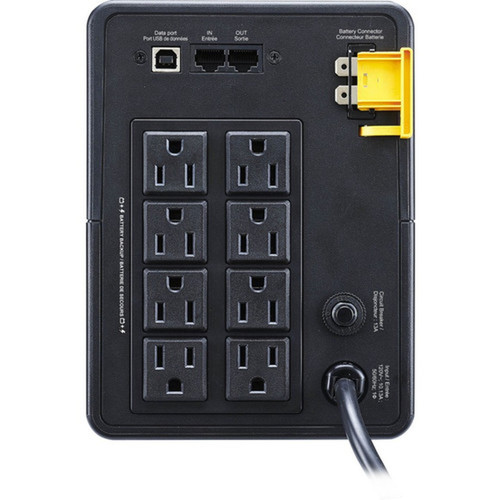 APC by Schneider Electric Back-UPS 1200VA Tower UPS - Tower - 6 Hour Recharge - 120 V Input - 120 V AC Output - Stepped Approximated - BVK1200M2