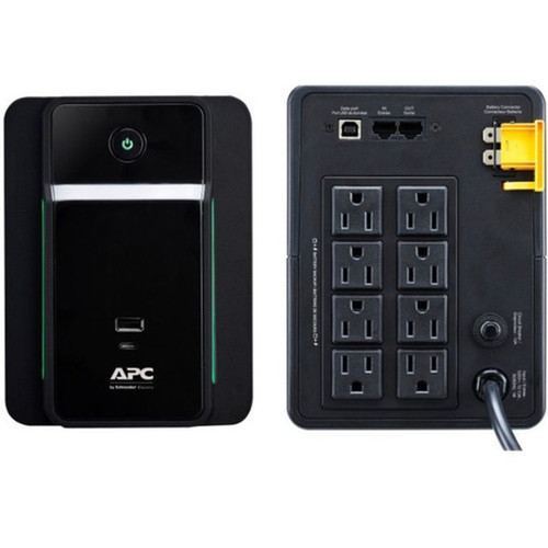APC by Schneider Electric Back-UPS 1200VA Tower UPS - Tower - 6 Hour Recharge - 120 V Input - 120 V AC Output - Stepped Approximated - BVK1200M2